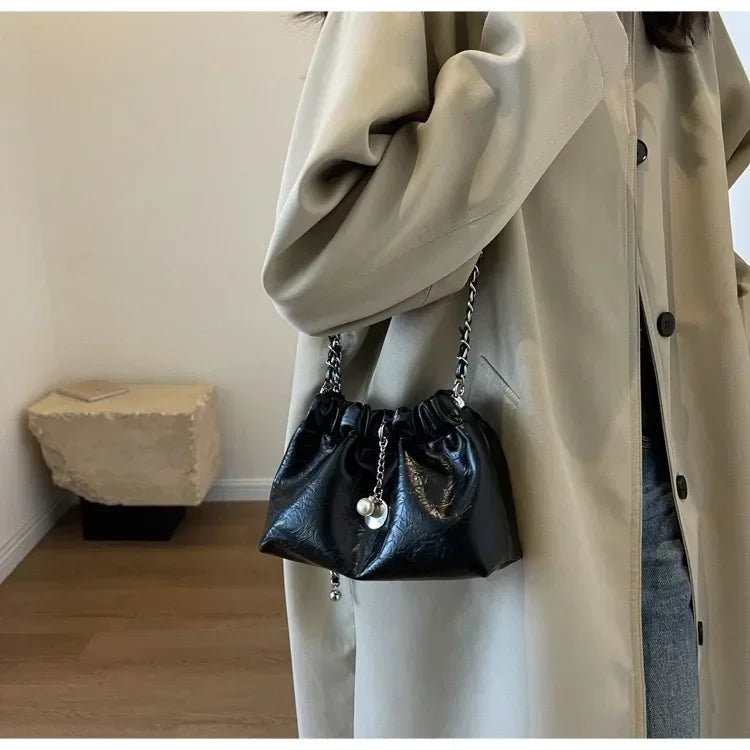 Women Y2K Millennium Bag  New High Sense Shoulder Bags Summer Chain Bag Fashion Bucket Bag Messenger Bags Purses Handbags 2024