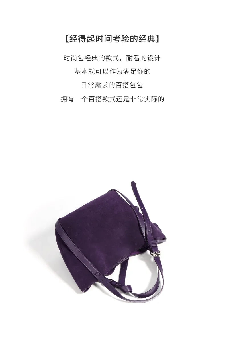 Genuine Leather Tote Bag Large Capacity Vegetable Basket Bucket Bag Luxury Designer Shoulder Bag For Women