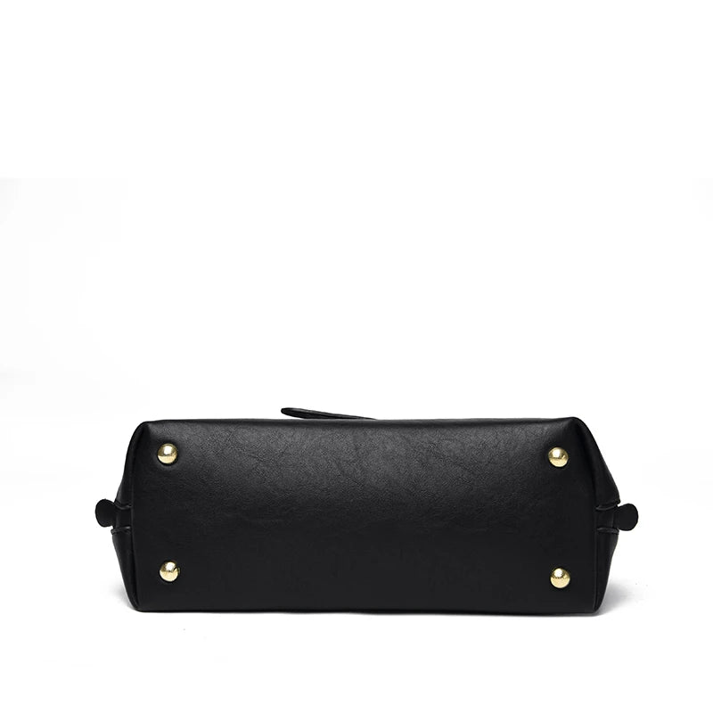 High Quality Leather Tote Bag Fashion Women Shoulder Messenger Bags Luxury Large Capacity Wear-resistant Handbag Female Sac