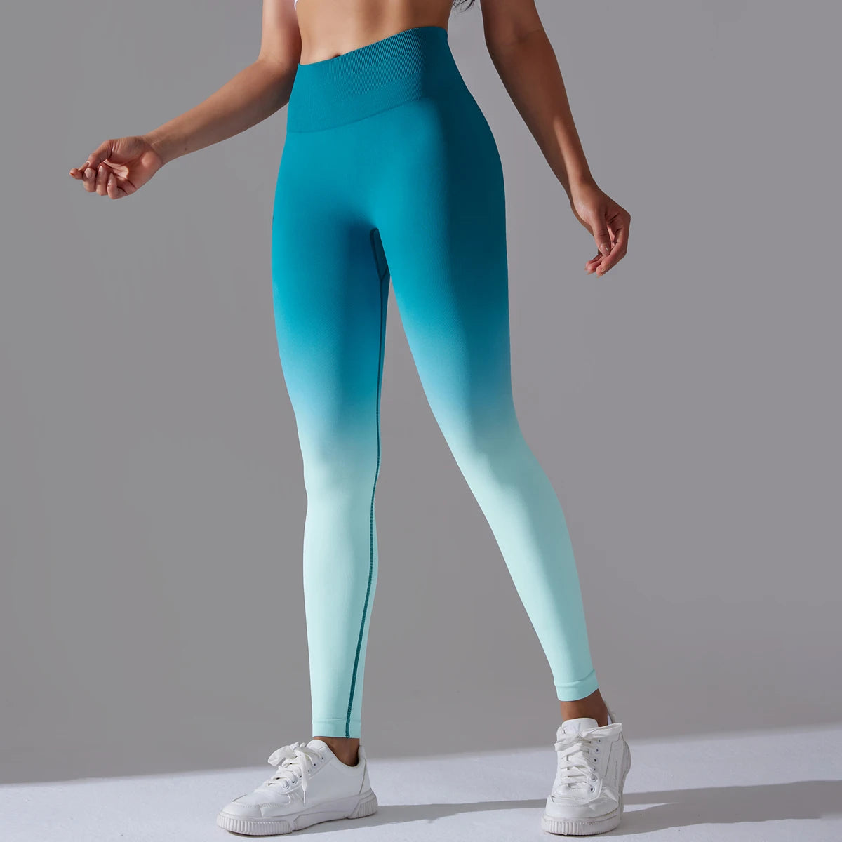Leggings Seamless de Cintura Alta para Yoga, com Controle de Barriga e Efeito Bumbum, Leggings para Exercício e Esportes, Apertadas para Mulheres