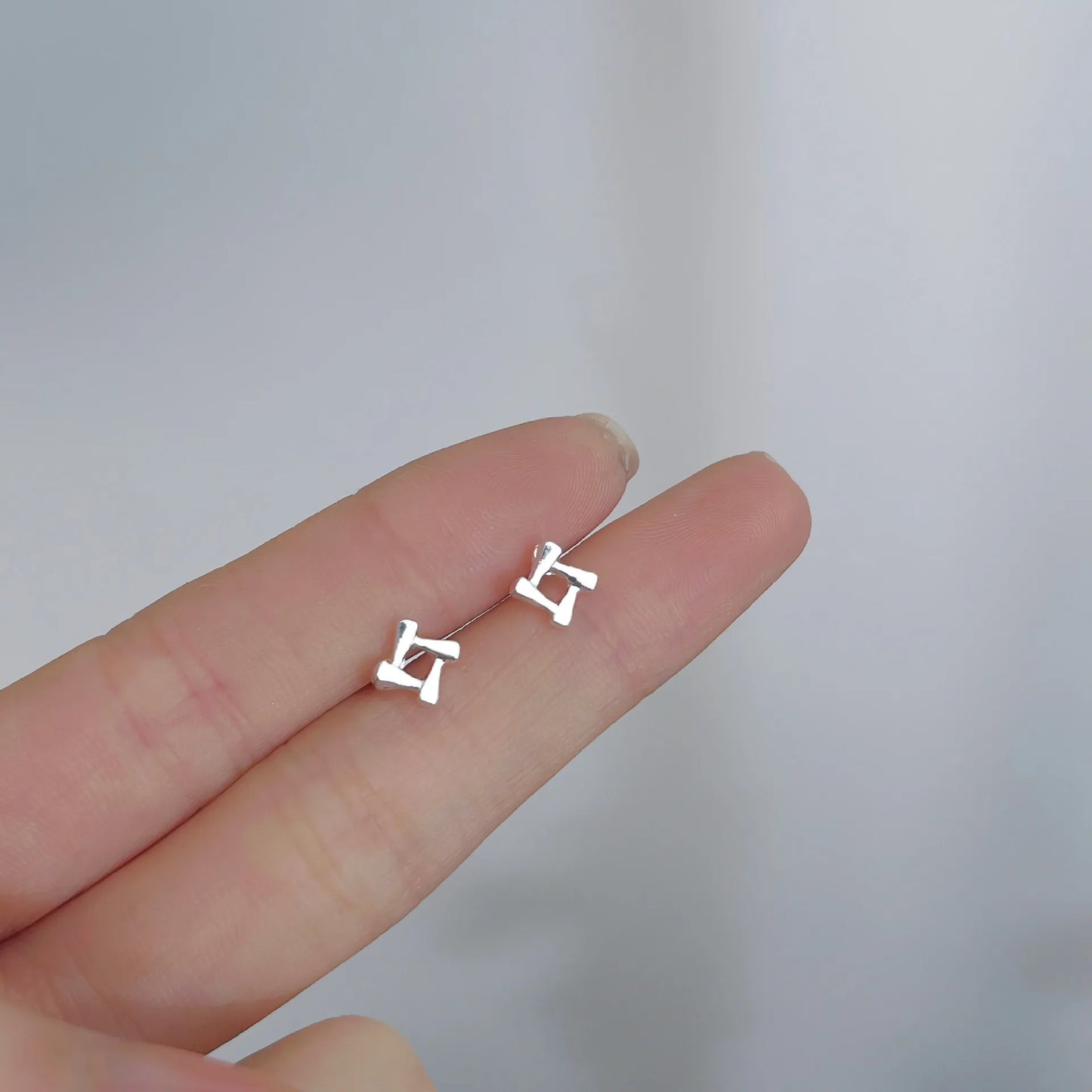 Minimalism Heart Earring 925 Silver Needle Allergic Protection Mini Small Stud Earrings for Women Girls Jewellery Wholesale Gift