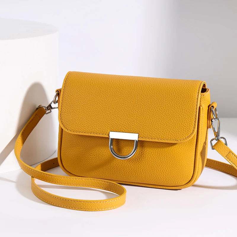 100% Genuine Leather Handbag 2025 Fashion Solid Color Female Shoulder Crossbody Bag Women bags Designer Cowhide Ladies Tote Bags