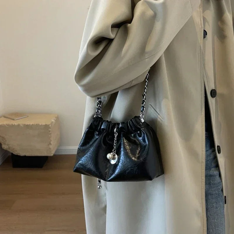 Women Y2K Millennium Bag  New High Sense Shoulder Bags Summer Chain Bag Fashion Bucket Bag Messenger Bags Purses Handbags 2024