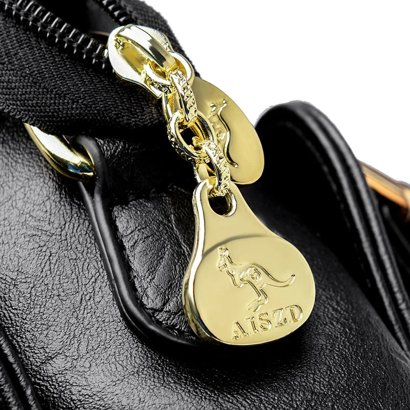 Genuine Brand Soft Leather Top-handle Bags Female Handbags Women Shoulder Crossbody Tote Messanger Bag Large Capacity Sac A Main