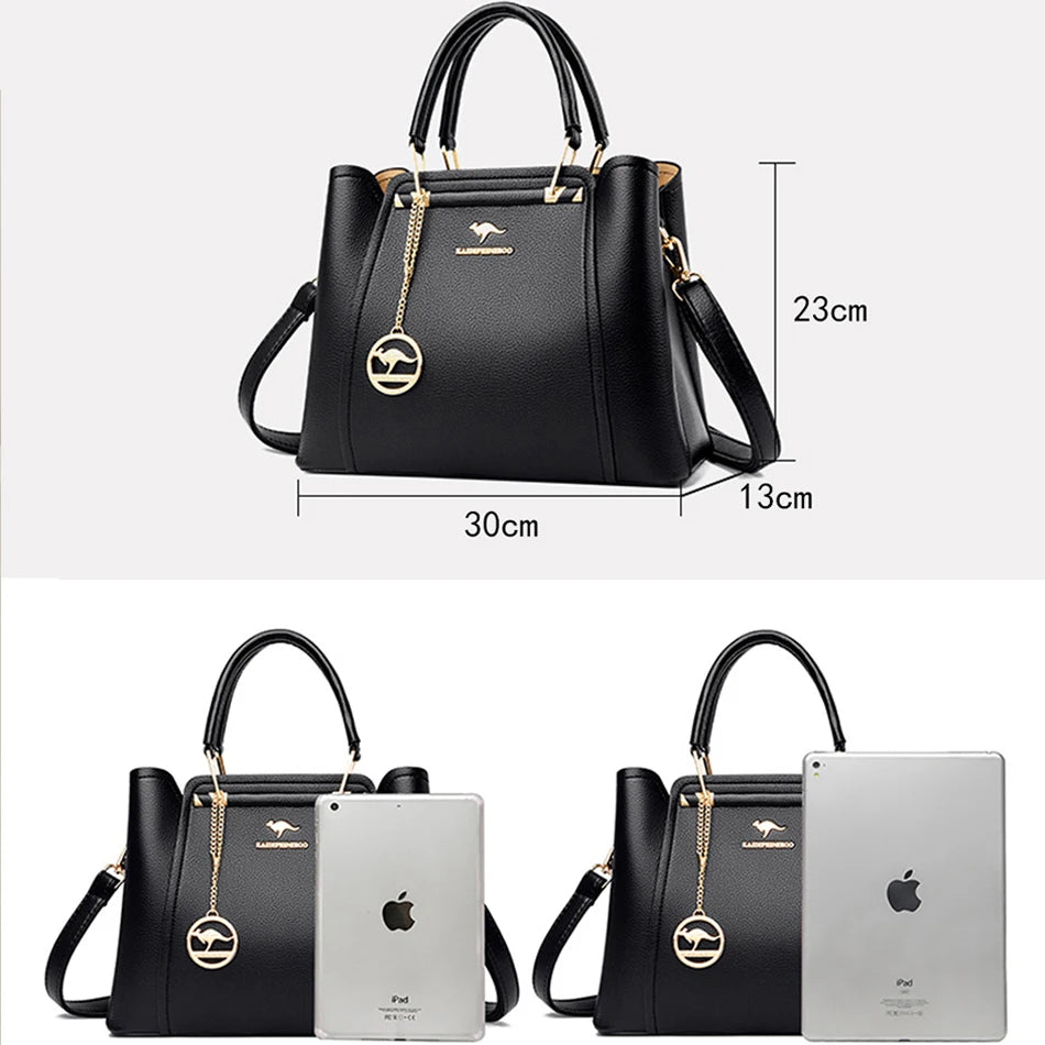 Bolsas de Couro de Grande Capacidade Shopper - Marca Messenger Totes