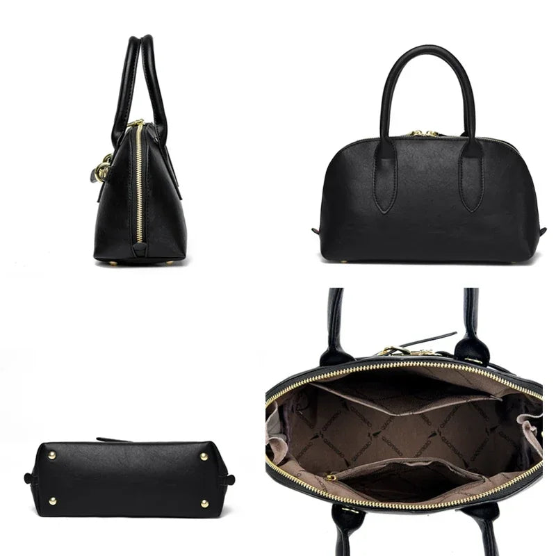 High Quality Leather Tote Bag Fashion Women Shoulder Messenger Bags Luxury Large Capacity Wear-resistant Handbag Female Sac