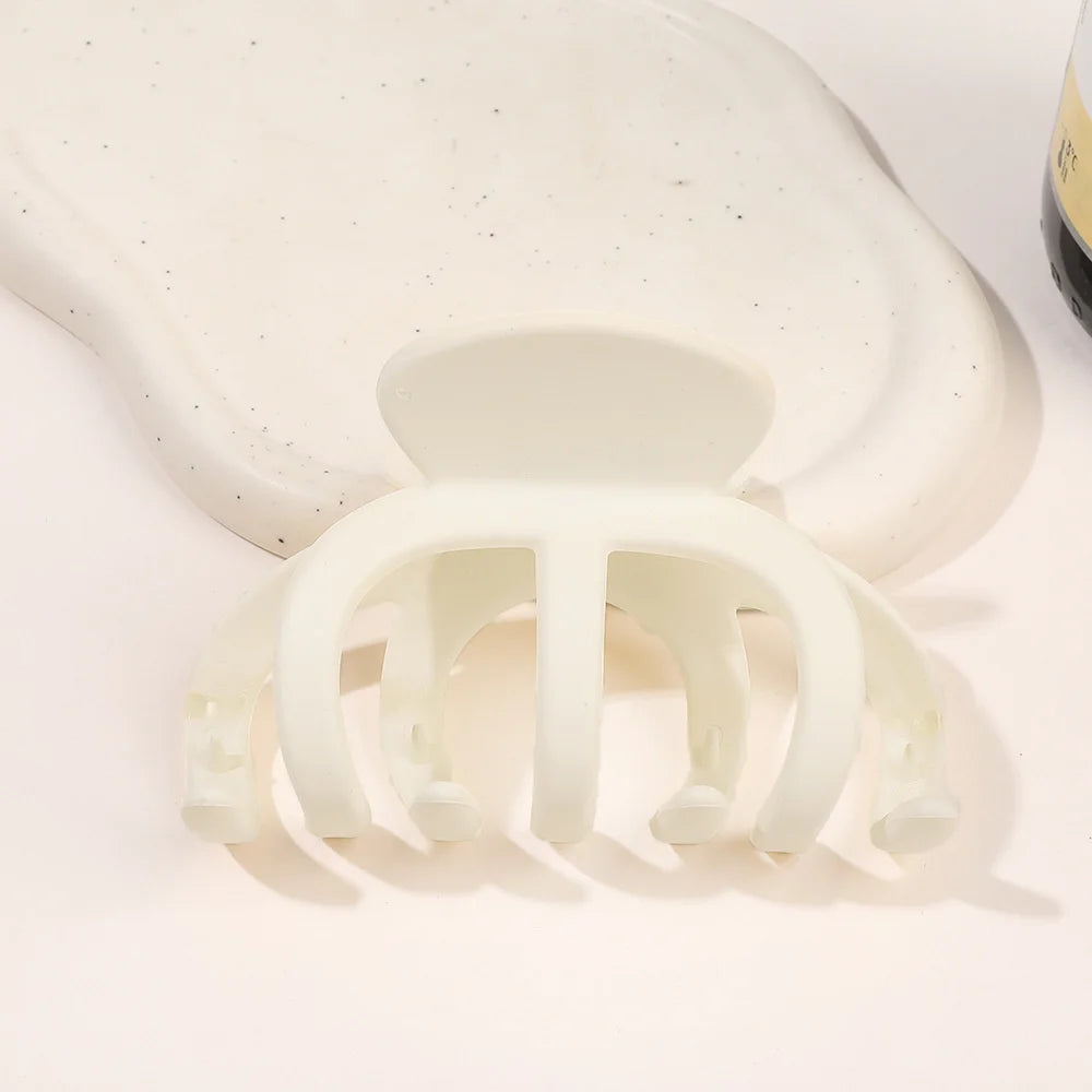 Garrafa de Cabelo Grande Feminina, Presilha de Cabelo Simples de Acrílico Coreana, Grampos de Cabelo em Forma de Tubarão, Clipes Foscos para Penteados de Coque, Acessórios de Cabelo para Meninas