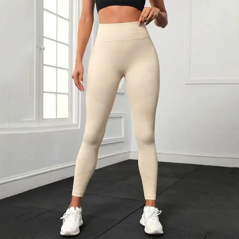 Leggings de Ginástica Sem Costura para Mulheres, Calças de Yoga Sexy, Leggings de Cintura Alta para Levantar o Bumbum, Roupas Esportivas Femininas, Vestuário de Fitness