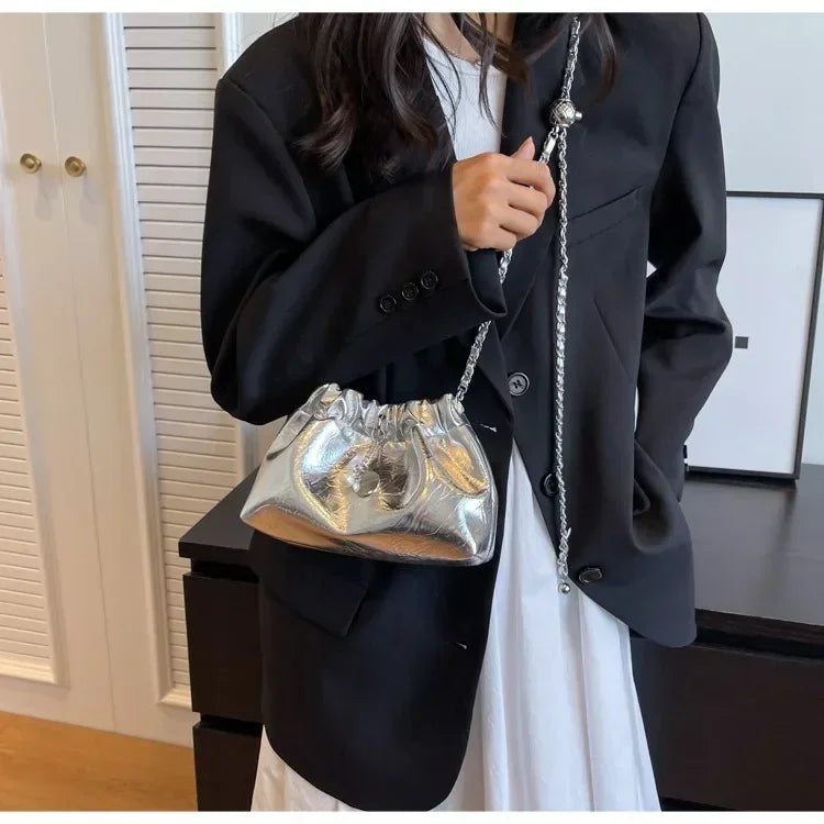 Women Y2K Millennium Bag  New High Sense Shoulder Bags Summer Chain Bag Fashion Bucket Bag Messenger Bags Purses Handbags 2024