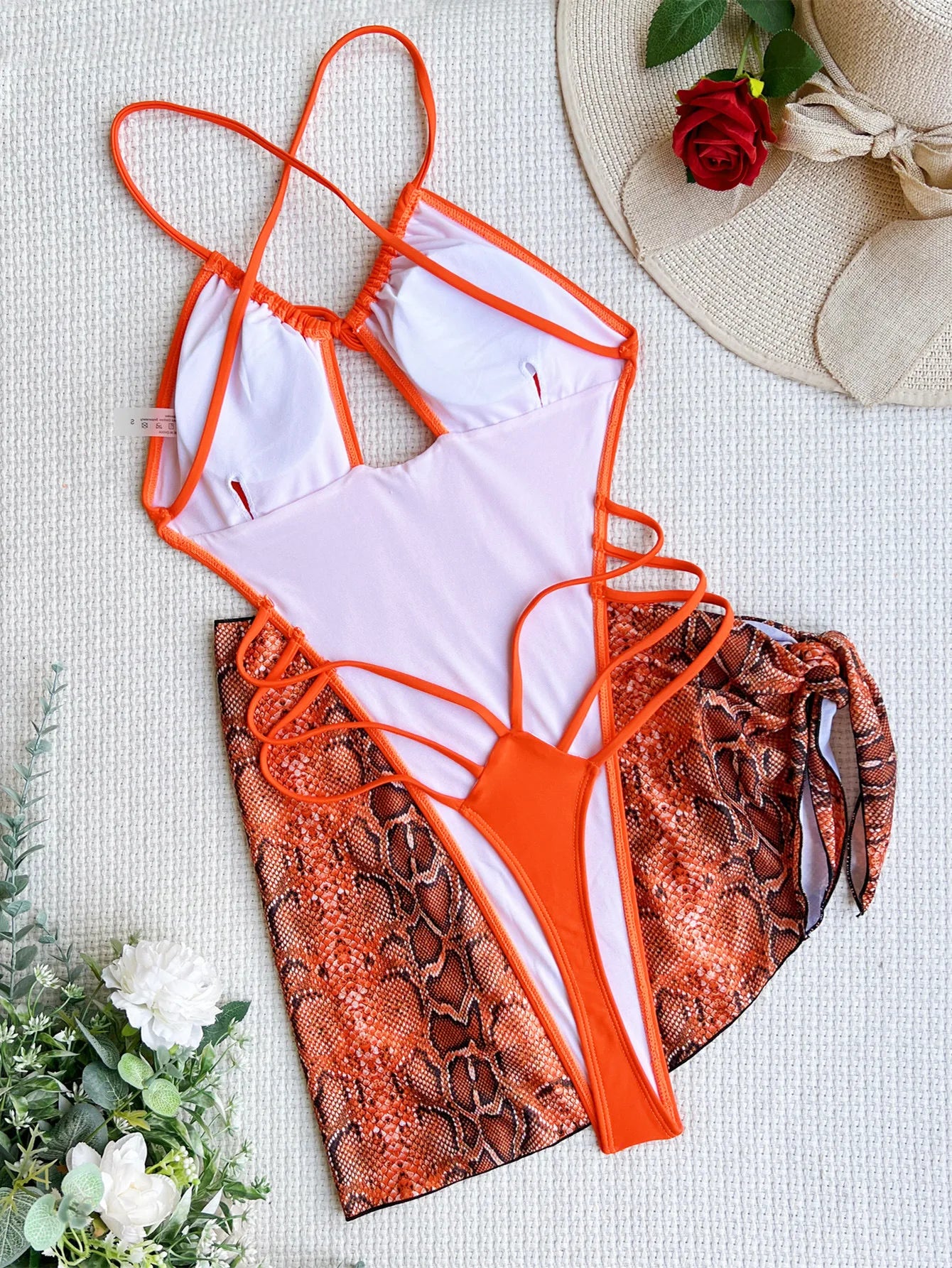 Maiô em duas peças com fio, com cobertura, biquíni sexy, maiô recortado alto, sem costas, roupa de praia para mulheres.
