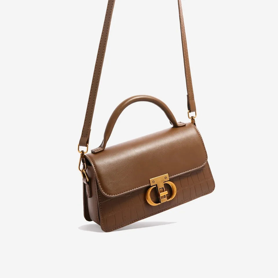 Small Leather Armpit Party Bags for Women Shoulder Crossbody Bag Ladies Vintage Underarm Handbags Summer Lock Tote Sac 2025 New