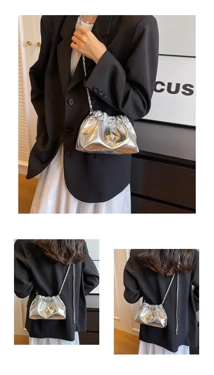 Women Y2K Millennium Bag  New High Sense Shoulder Bags Summer Chain Bag Fashion Bucket Bag Messenger Bags Purses Handbags 2024