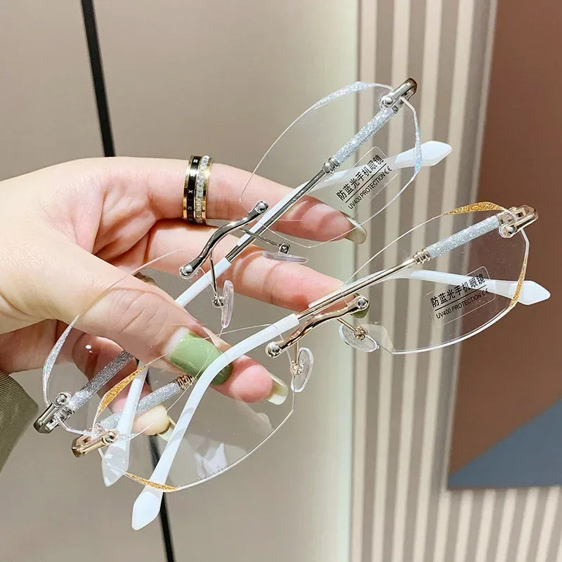Óculos de miopia femininos de nova tendência com proteção contra luz azul, unissex, com grau de 0 a -6.0.