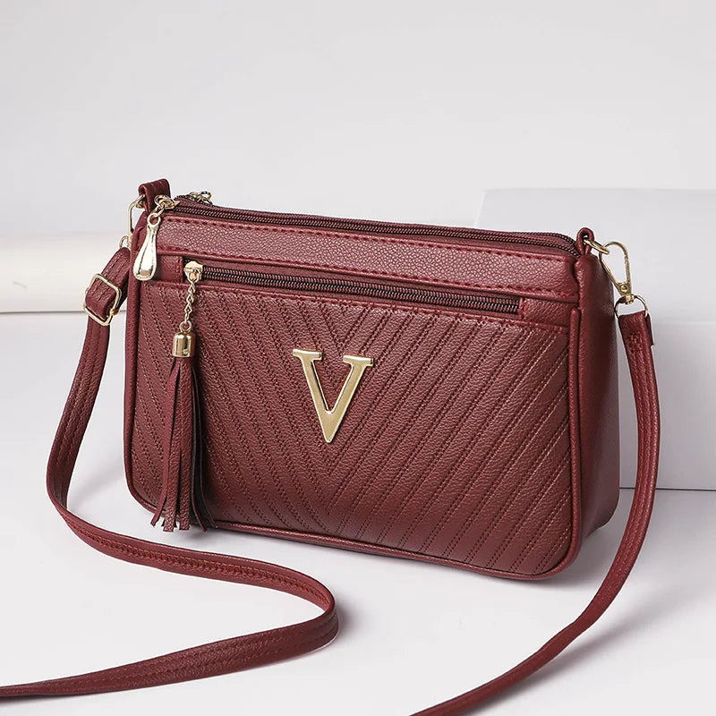 Women's Middle-aged Crossbody Bag Korean Version 2025 Spring/summer Fashion Trend Single Shoulder Bag Change Mobile Phone Purse