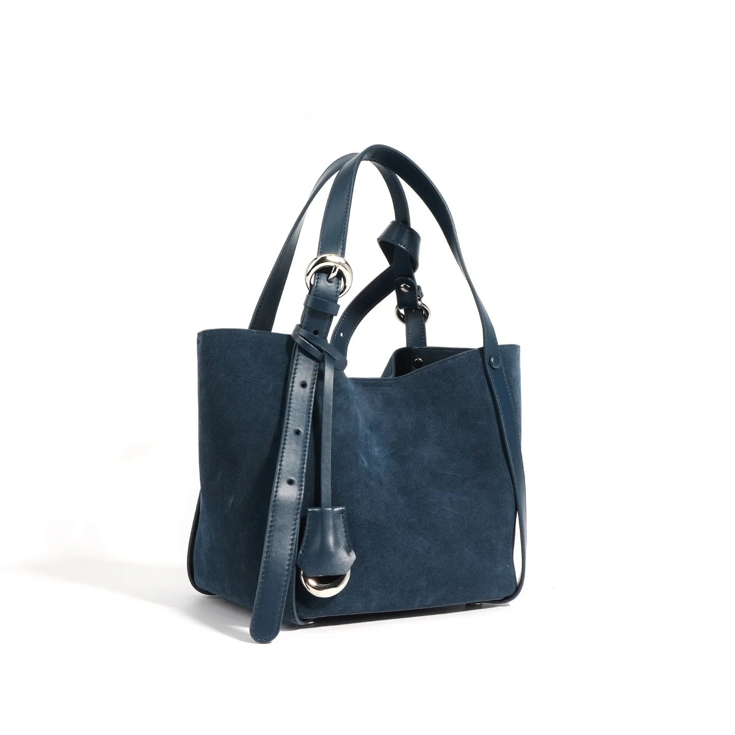 Genuine Leather Tote Bag Large Capacity Vegetable Basket Bucket Bag Luxury Designer Shoulder Bag For Women
