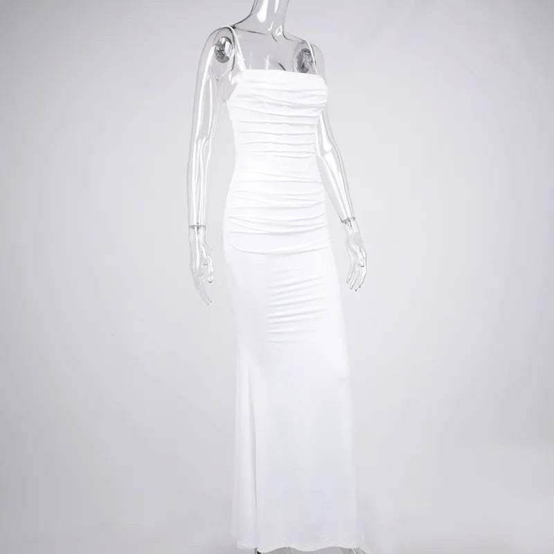 Vestidos Elegantes para Mulheres Vestido Maxi em Corset de Amêndoa Vestido de Noite Elegante para Festa Vestido Justo Sexy sem Costas com Estrutura de Peixe