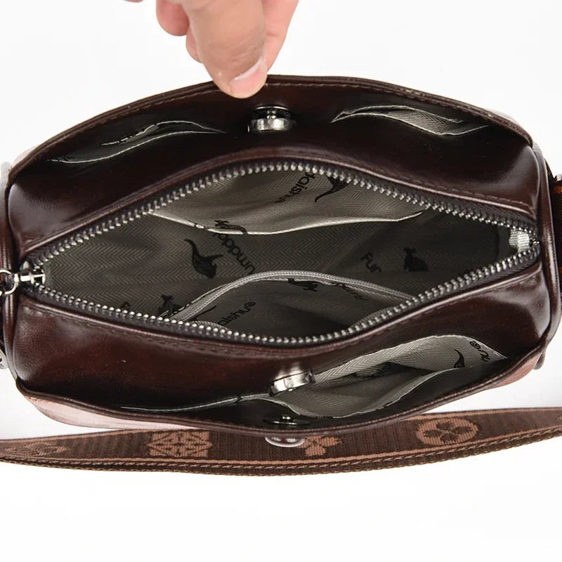 Women High Quality Soft Leather Shoulder Bags Luxury Designer Purses Crossbody Bag Ladies Vintage Messenger Commuting Sac A Main