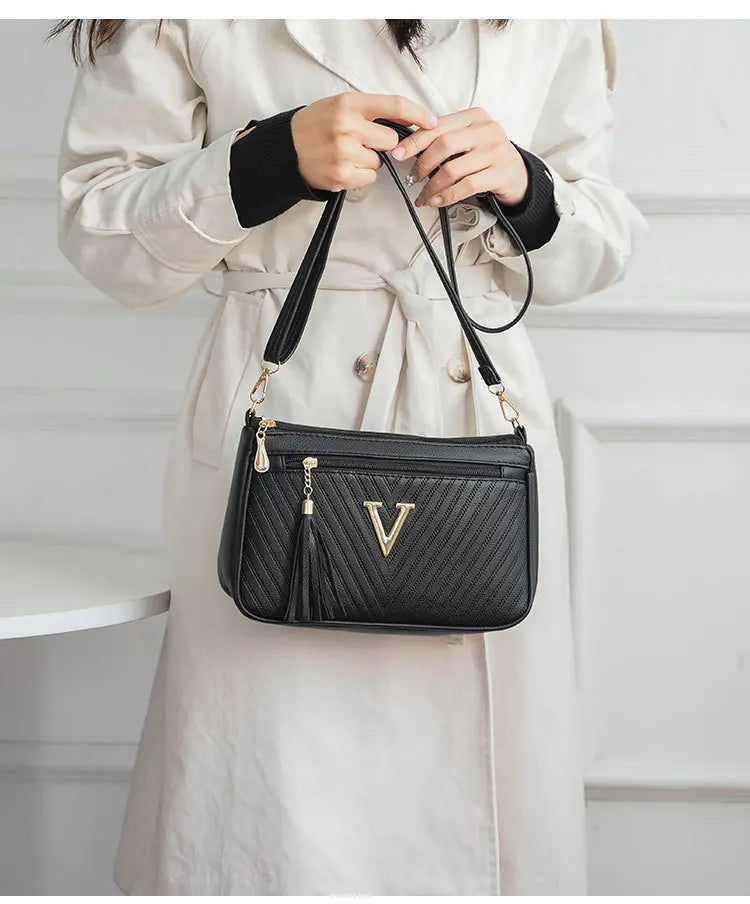 Women's Middle-aged Crossbody Bag Korean Version 2025 Spring/summer Fashion Trend Single Shoulder Bag Change Mobile Phone Purse