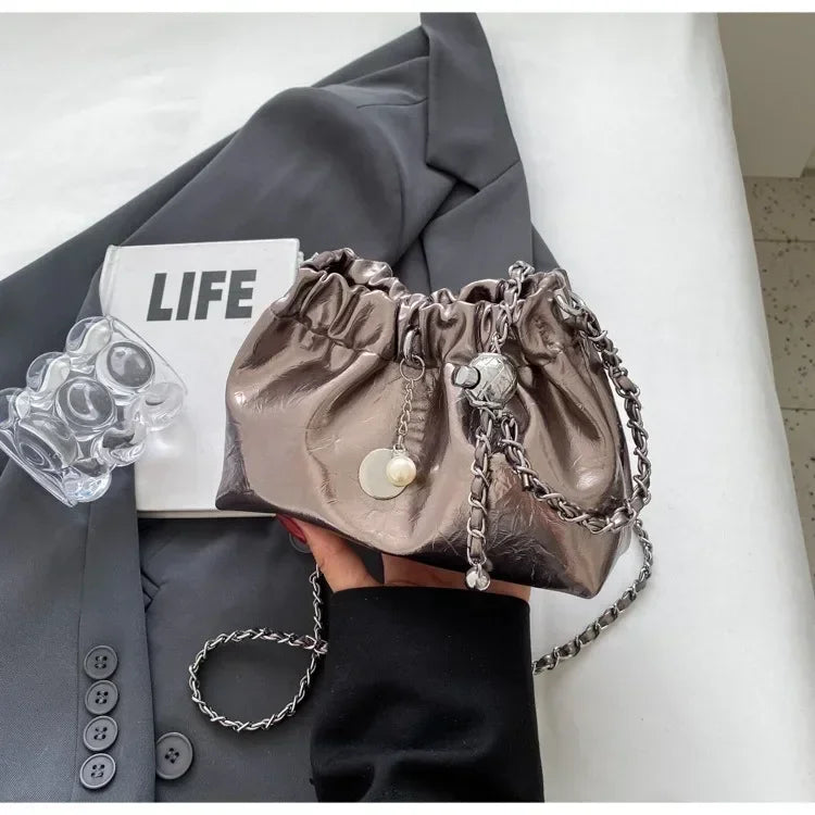 Women Y2K Millennium Bag  New High Sense Shoulder Bags Summer Chain Bag Fashion Bucket Bag Messenger Bags Purses Handbags 2024
