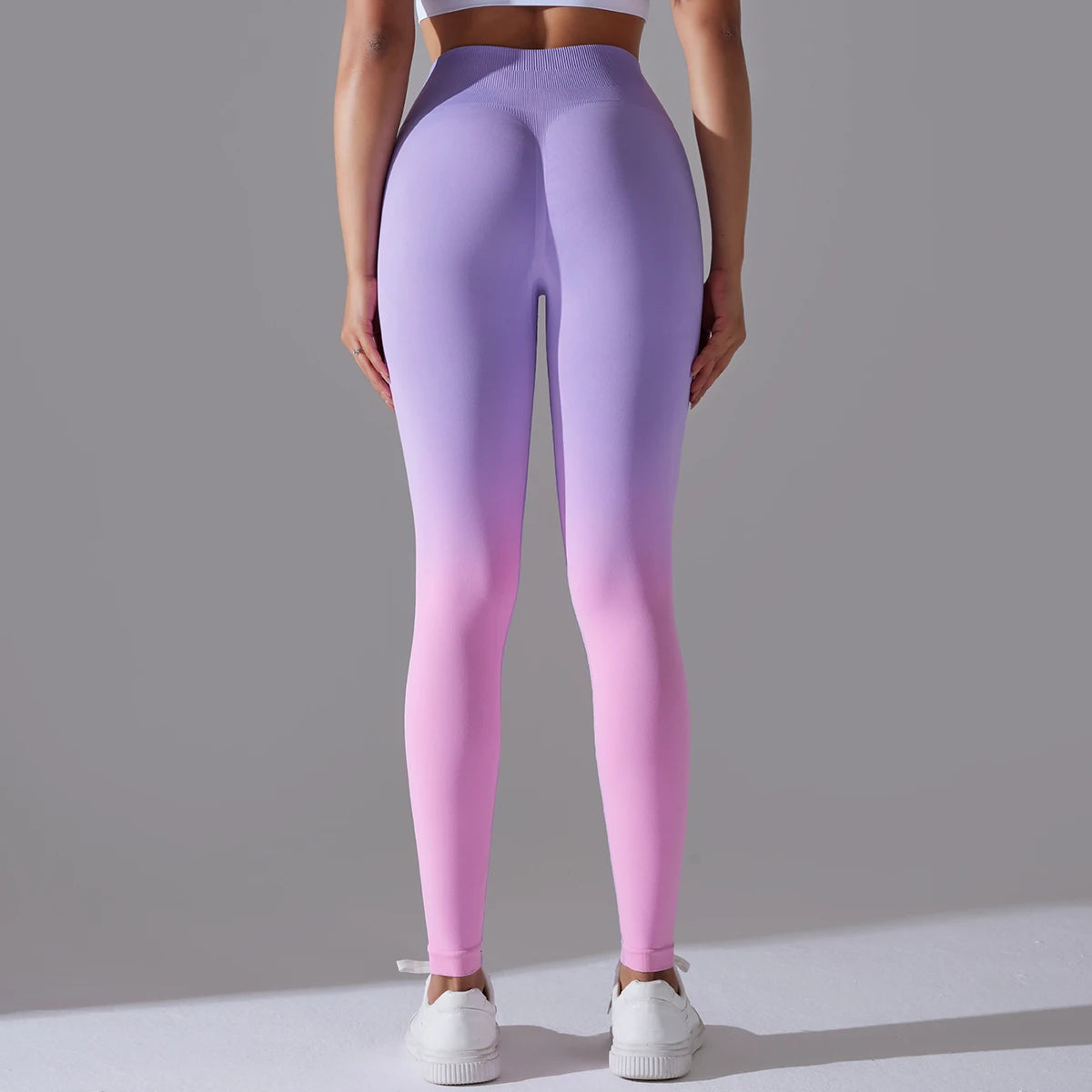 Leggings Seamless de Cintura Alta para Yoga, com Controle de Barriga e Efeito Bumbum, Leggings para Exercício e Esportes, Apertadas para Mulheres