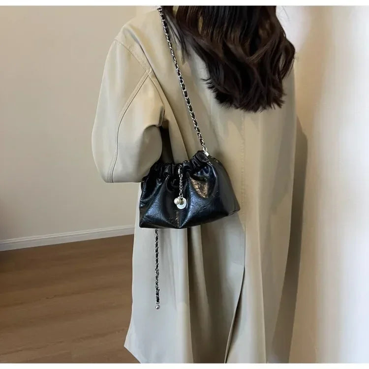 Women Y2K Millennium Bag  New High Sense Shoulder Bags Summer Chain Bag Fashion Bucket Bag Messenger Bags Purses Handbags 2024