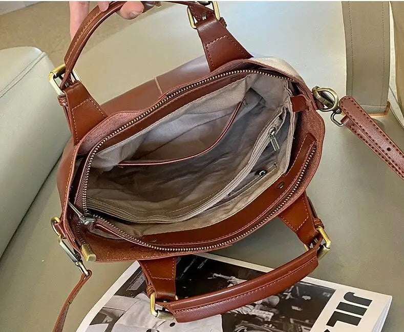 New Arrive Women's Fashion Handbags High Quality Genuine Leather Shoulder Bags Large Bucket Bags Designer Handbags
