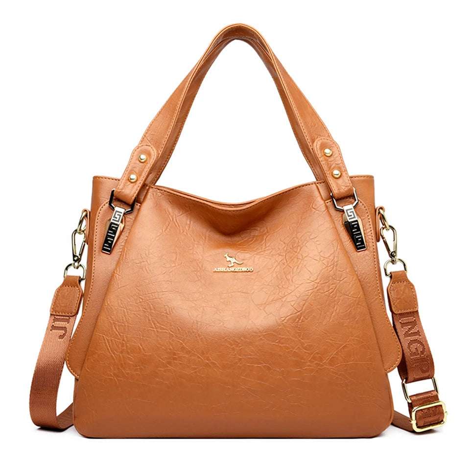 Genuine Brand Soft Leather Top-handle Bags Female Handbags Women Shoulder Crossbody Tote Messanger Bag Large Capacity Sac A Main