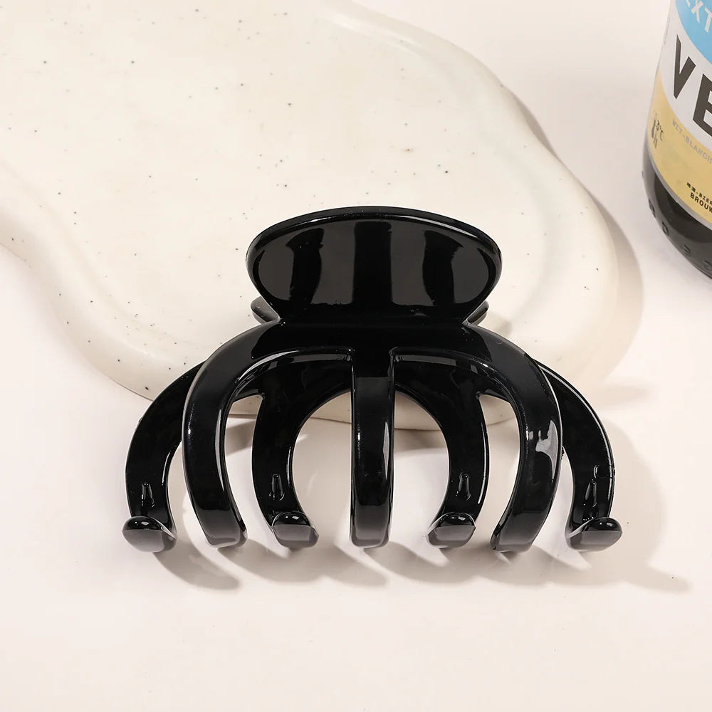 Garrafa de Cabelo Grande Feminina, Presilha de Cabelo Simples de Acrílico Coreana, Grampos de Cabelo em Forma de Tubarão, Clipes Foscos para Penteados de Coque, Acessórios de Cabelo para Meninas