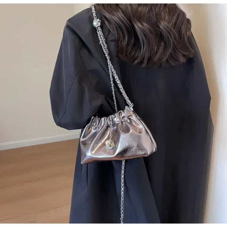 Women Y2K Millennium Bag  New High Sense Shoulder Bags Summer Chain Bag Fashion Bucket Bag Messenger Bags Purses Handbags 2024