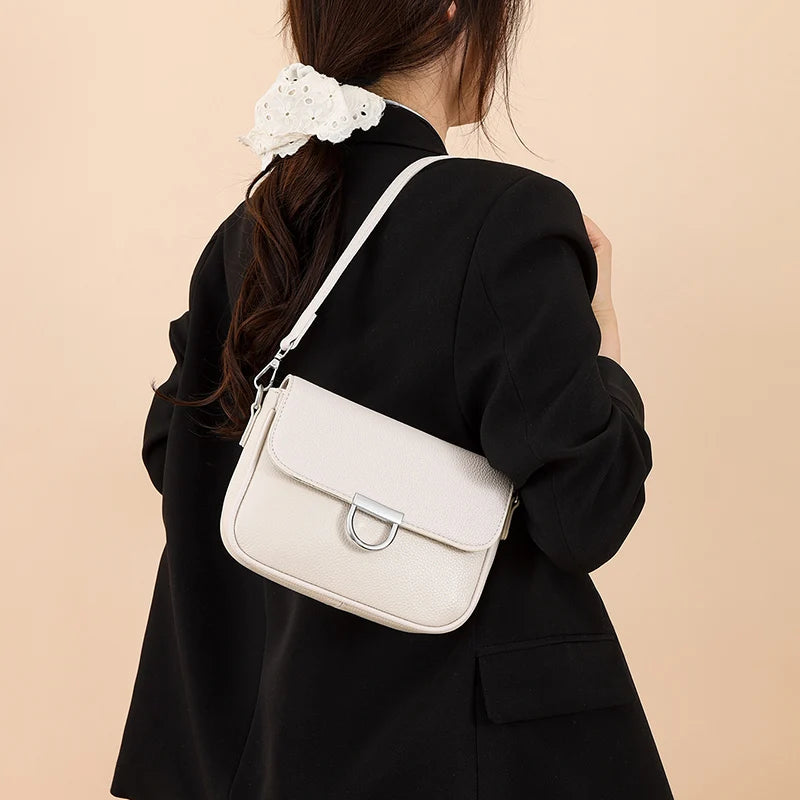 100% Genuine Leather Handbag 2025 Fashion Solid Color Female Shoulder Crossbody Bag Women bags Designer Cowhide Ladies Tote Bags