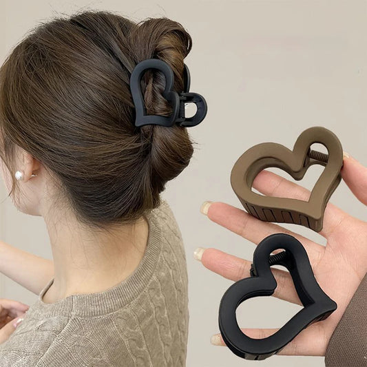 Ame o Grampo de Cabelo em Frosted com Clip Matte para Mulheres, Barrete com Garra para Segurar, Prendedor de Cabelo Girls, Acessórios de Cabelo Fashion Coreano para Pônei