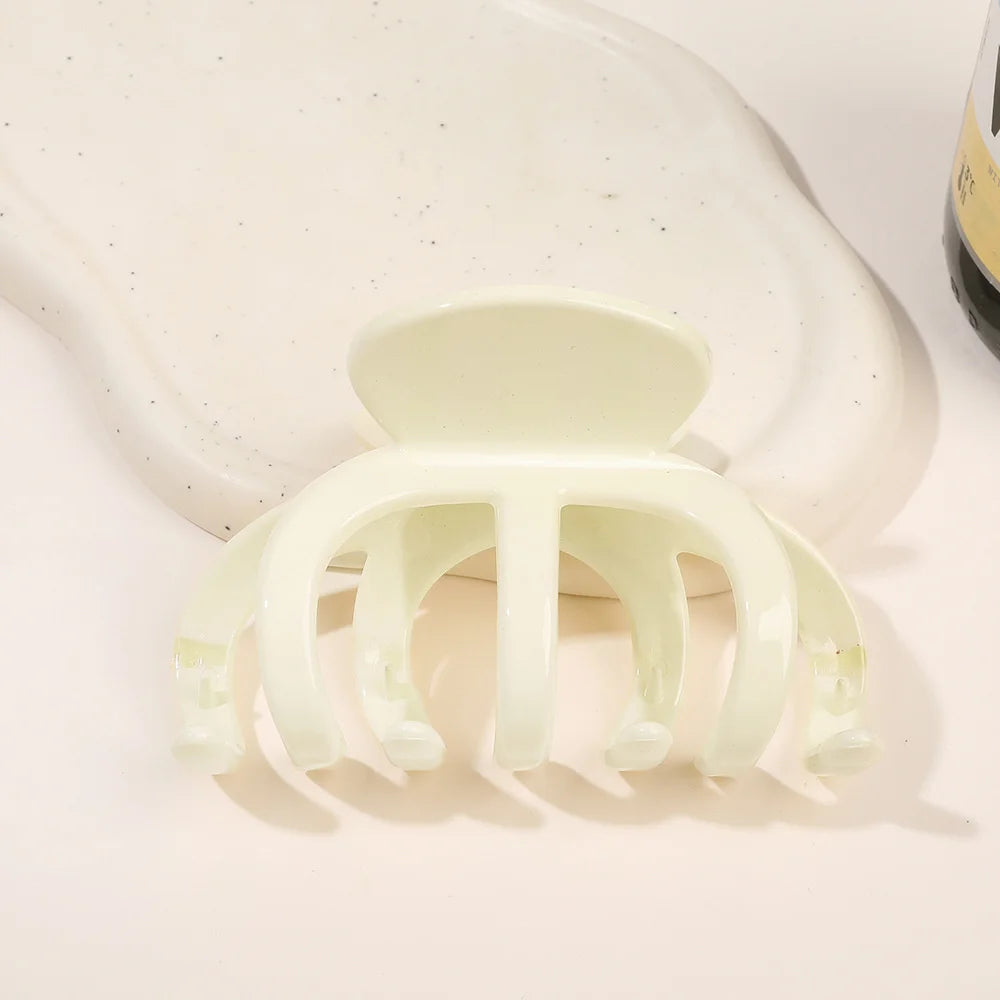 Garrafa de Cabelo Grande Feminina, Presilha de Cabelo Simples de Acrílico Coreana, Grampos de Cabelo em Forma de Tubarão, Clipes Foscos para Penteados de Coque, Acessórios de Cabelo para Meninas