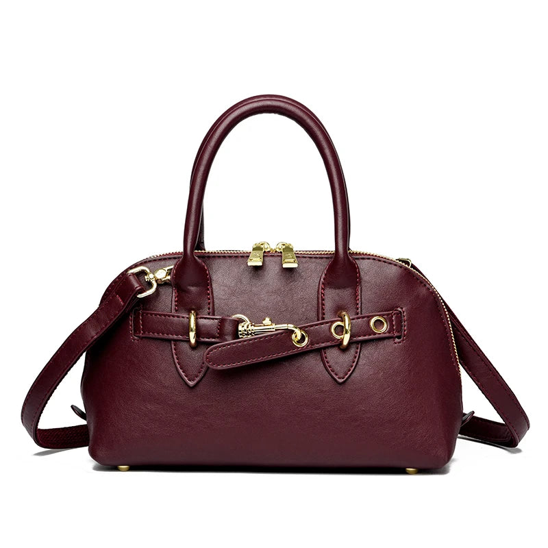 High Quality Leather Tote Bag Fashion Women Shoulder Messenger Bags Luxury Large Capacity Wear-resistant Handbag Female Sac