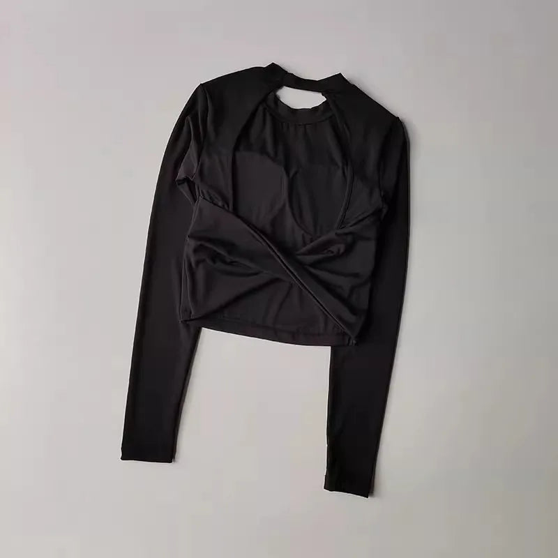 Camiseta esportiva sem costas, com almofada fixa no peito, justa, de secagem rápida, suit de yoga afinado para mulheres.