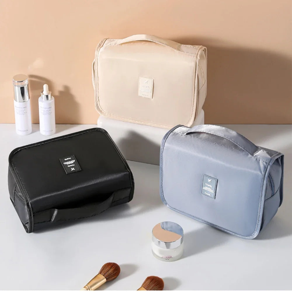 Travel Makeup Bag Waterproof Toiletries Organizer High Quality Women Neceser Bathroom Hook Wash Pouch Hook Makeup Storage Bag