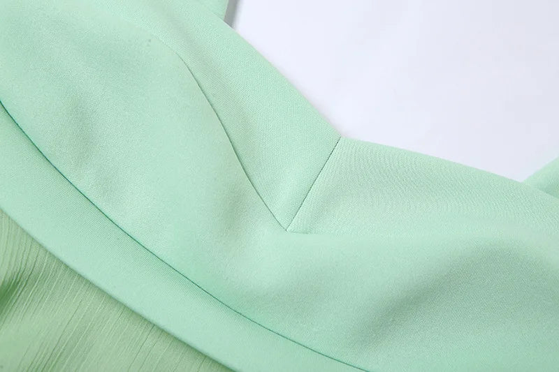 Vestidos Elegantes Para Mulher em Cor Sólida, Vestido Cortado Slim com Alças, Vestido Sexy Costas Nua com Babados para Feminino