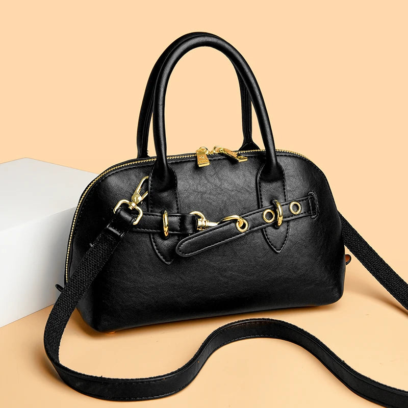 High Quality Leather Tote Bag Fashion Women Shoulder Messenger Bags Luxury Large Capacity Wear-resistant Handbag Female Sac