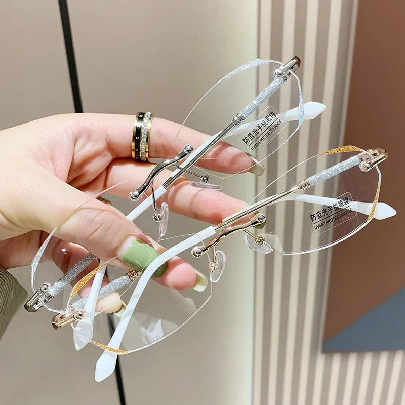 Óculos de miopia femininos de nova tendência com proteção contra luz azul, unissex, com grau de 0 a -6.0.