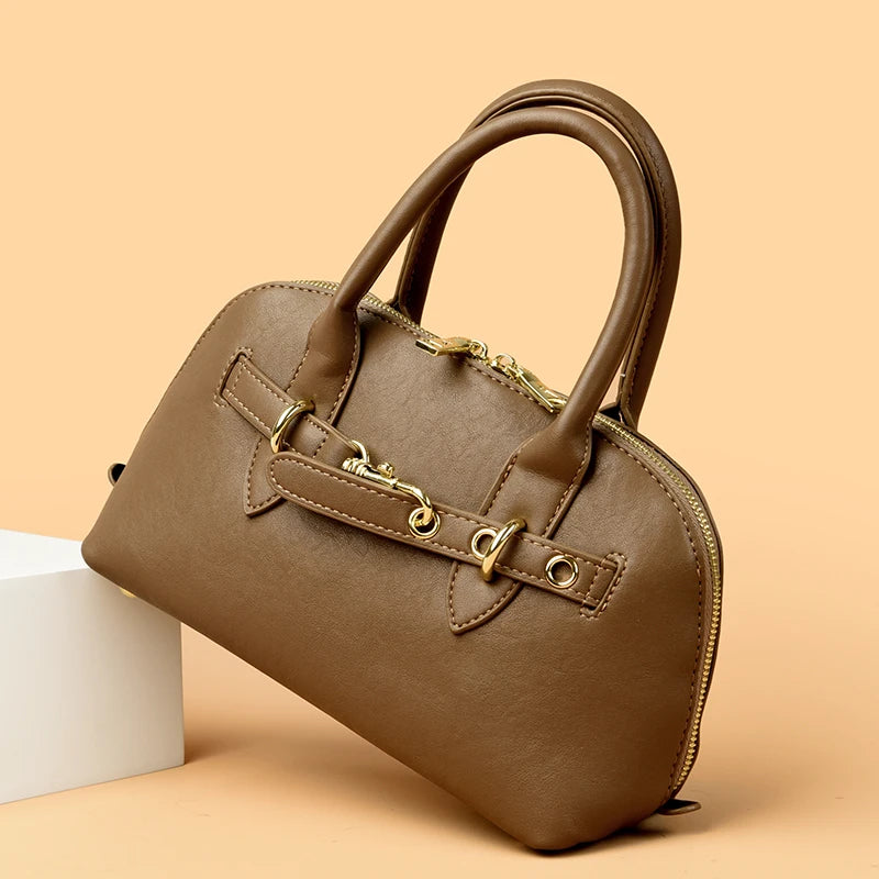 High Quality Leather Tote Bag Fashion Women Shoulder Messenger Bags Luxury Large Capacity Wear-resistant Handbag Female Sac
