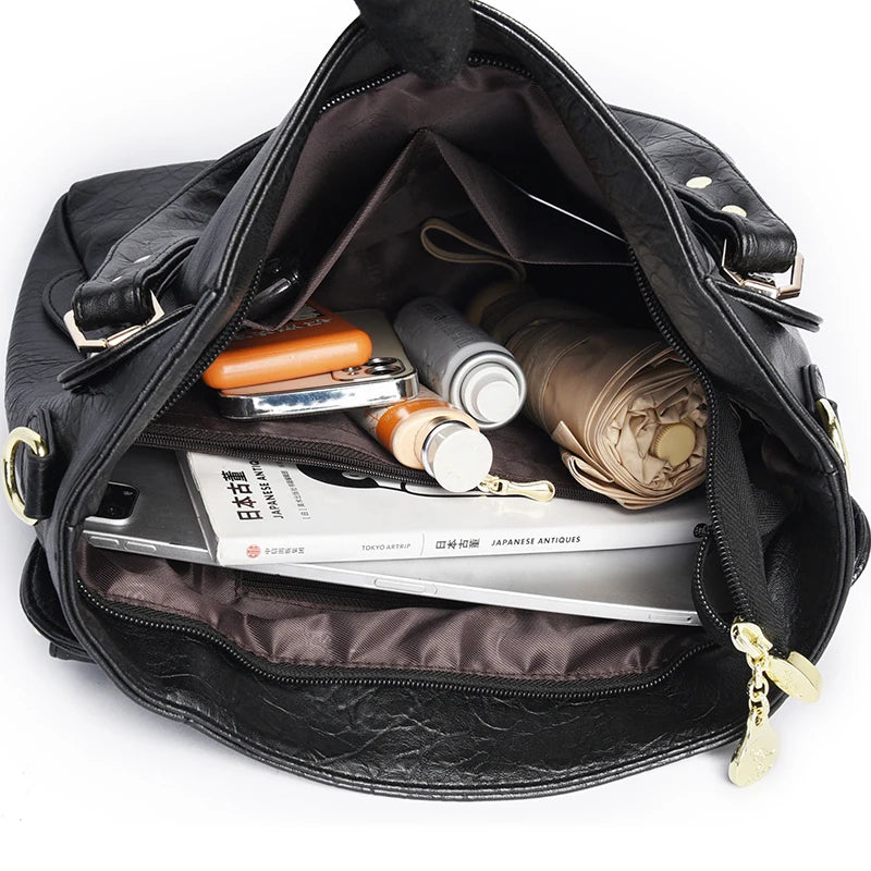 Genuine Brand Soft Leather Top-handle Bags Female Handbags Women Shoulder Crossbody Tote Messanger Bag Large Capacity Sac A Main