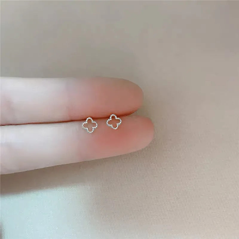 Minimalism Heart Earring 925 Silver Needle Allergic Protection Mini Small Stud Earrings for Women Girls Jewellery Wholesale Gift
