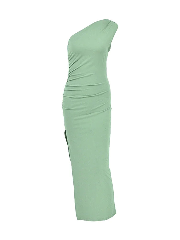 Vestido Maxi Feminino Preto de Verão, Moda Sexy, Fenda, Sem Mangas, Costas Nuas, Slimle Casual Club Elegant Lady Party Dress