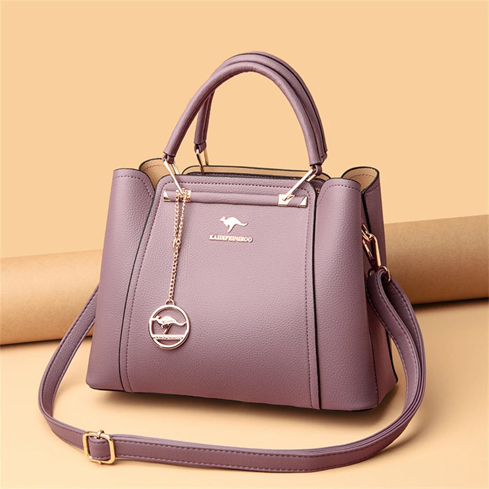 Bolsas de Couro de Grande Capacidade Shopper - Marca Messenger Totes
