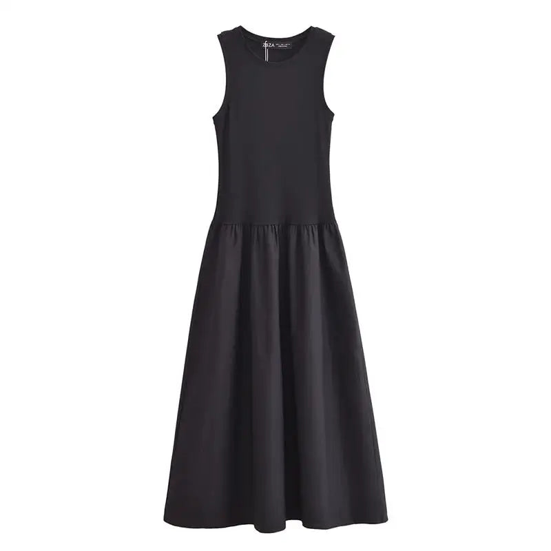 Vestidos de Verão Femininos 2025 Novo Chic Slim Simples Elegante Vestido de Férias Rua Feminino Confortável Vestido de Viagem Jovem