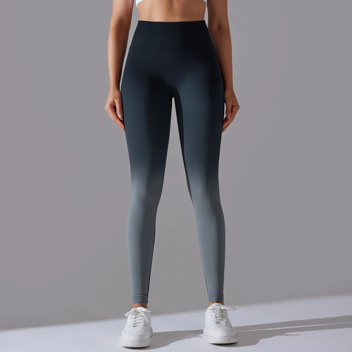 Leggings Seamless de Cintura Alta para Yoga, com Controle de Barriga e Efeito Bumbum, Leggings para Exercício e Esportes, Apertadas para Mulheres