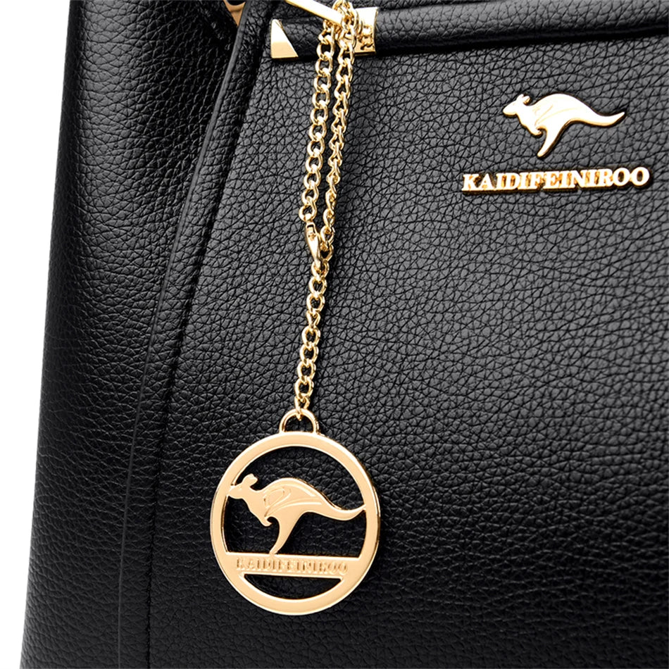 Bolsas de Couro de Grande Capacidade Shopper - Marca Messenger Totes
