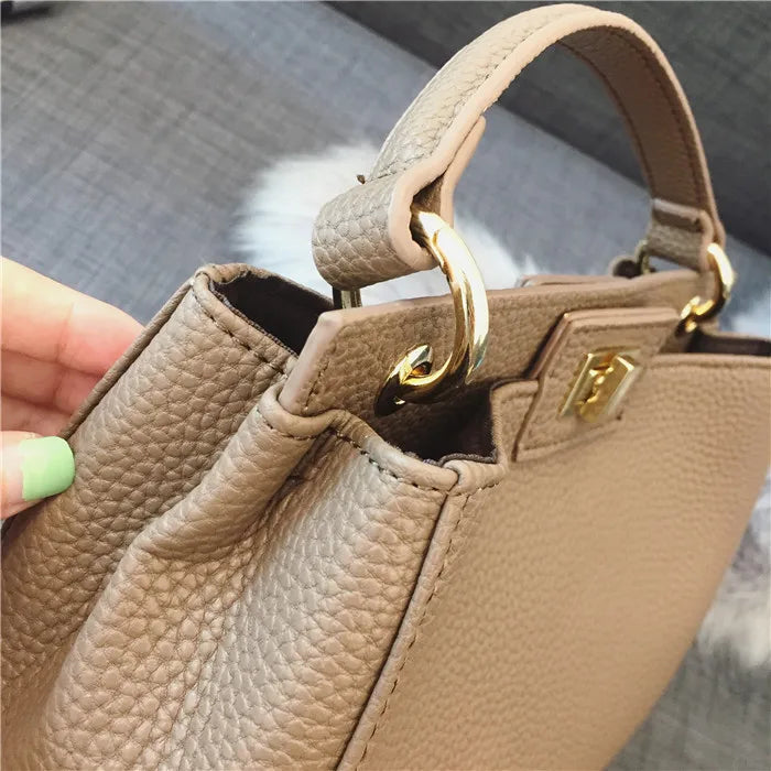 Women designer office tote bag large capacity bucket bag bussiness top handle bag handbag grey black green purple