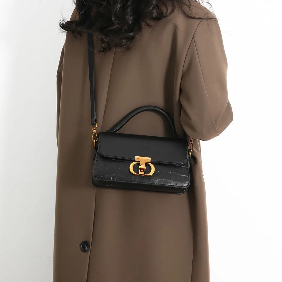 Small Leather Armpit Party Bags for Women Shoulder Crossbody Bag Ladies Vintage Underarm Handbags Summer Lock Tote Sac 2025 New