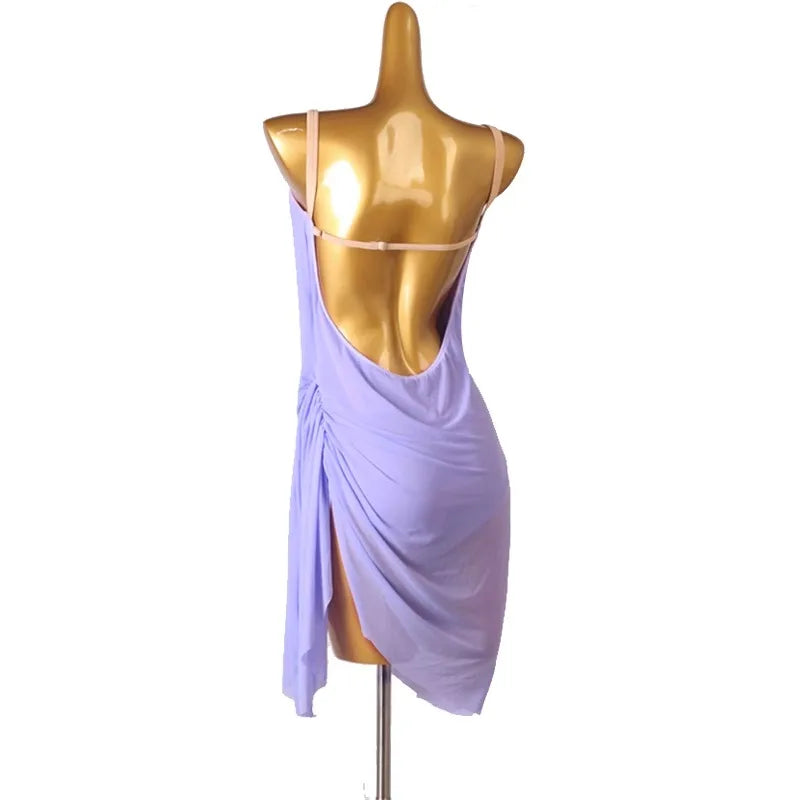 Fantasia Feminina para Competição de Dança Latina, Roupas para Performance, Vestidos de Palco, Roupas de Dança para Mulheres e Meninas, Top Feminino e Saia