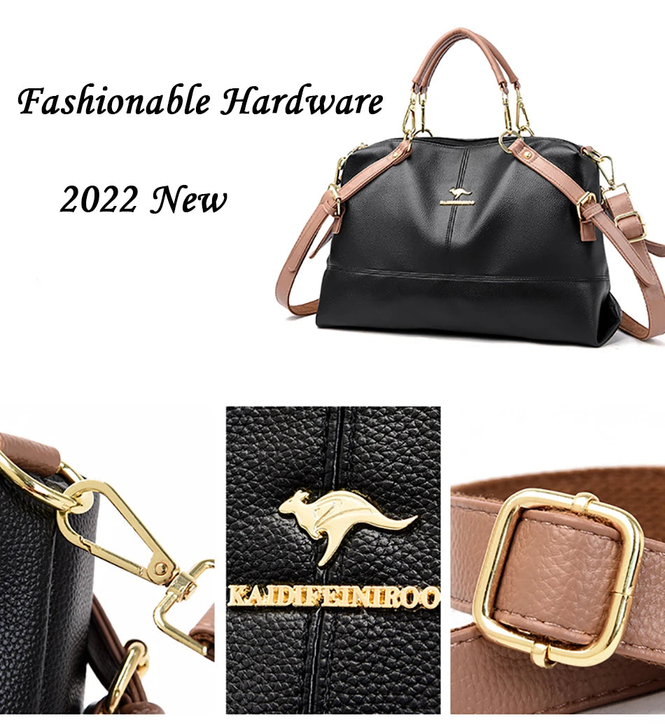 Elegrant Women's Handbags Premium Leather Large Capacity Women's Large Capacity Handbag Women's Casual Handbags Bolsa 2022 New